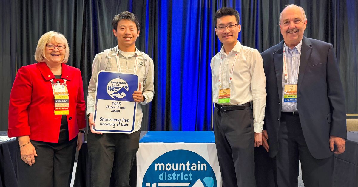 Two University of Utah Students at the ITE Conference