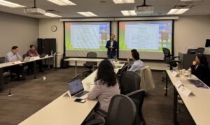 Dr. Tong Qiu, CvEEN Department Chair, welcoming members of the task force.